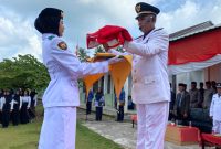 Upacara peringatan HUT RI ke 79 di Kecamatan Katang Bidare. 