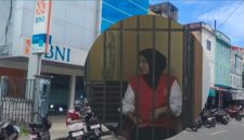 Terdakwa kasus investasi bodong BNI Life Dabo, Safa Ringga, menggunakan rompi merah tahanan Kejaksaan. (F: Beritalingga/Yud)